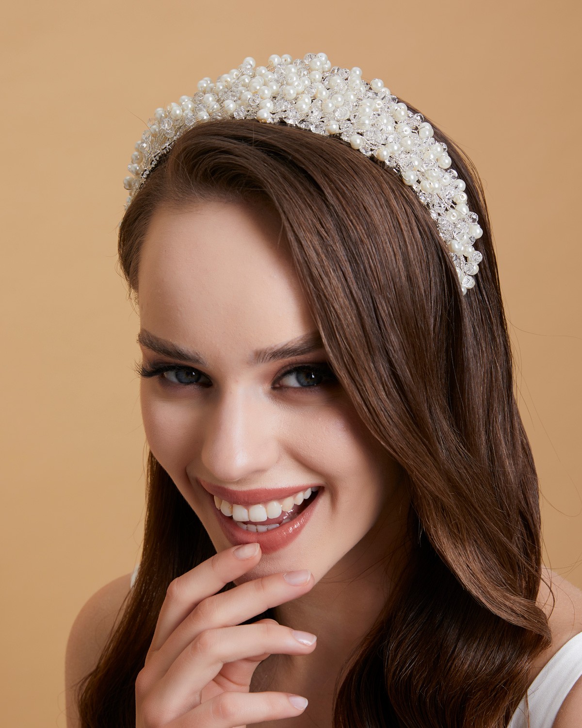 Arzu Pearly Crystal Stone Hair Band Buy Now.