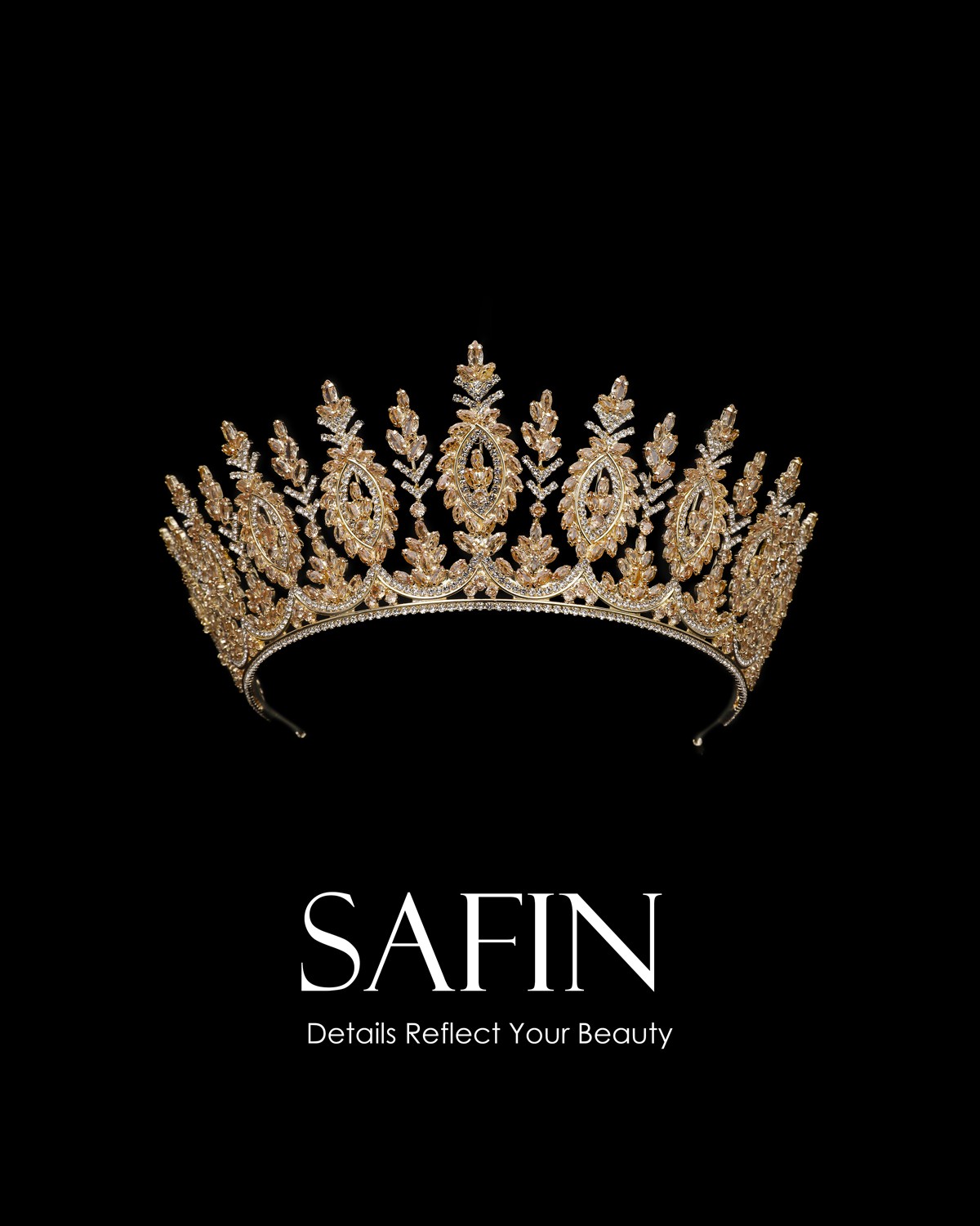 Safin Zircon Stone Henna Crown Buy Now.