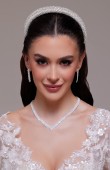 Zircon Stone Hair Accessories Bridal Models Wedding Engagement