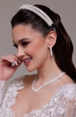 Zircon Stone Hair Accessories Bridal Models Wedding Engagement