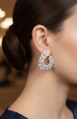 Zircon Stone Earrings Engagement Wedding Design Henna Earring Models Stylish Earrings