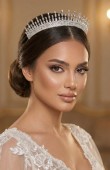 Bridal Crown Models Zircon Stone Wedding Engagement