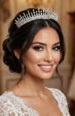 Bridal Crown Models Zircon Stone Wedding Engagement