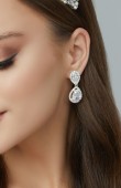 Zircon Stone Earrings Engagement Wedding Design Henna Earring Models Stylish