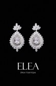 Zircon Stone Earrings Engagement Wedding Design Henna Earring Models Stylish Earrings