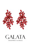 Galata Zirkon Taşlı Küpe Bal Düğün Düğün Gelin Nişan Aksesuarları