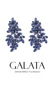Galata Zircon Stone Earrings Honey Wedding Wedding Bridal Engagement Accessories
