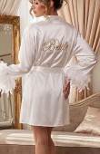bridal robe, after-party robe, satin robe
