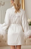 bridal robe, after-party robe, satin robe