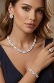Zircon Set Necklace Wedding Henna Engagement Jewelry Set Models