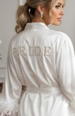 bridal robe, after-party robe, satin robe