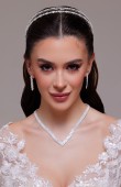 Zircon Stone Hair Accessories Bridal Models Wedding Engagement