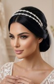 Zircon Stone Hair Accessories Bridal Models Wedding Engagement