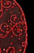 Feathered and Stoned Bridal Halay Handkerchief Chiffon Laser Flowered Bridal Halay Handkerchief