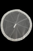 Feathered and Stoned Bridal Halay Handkerchief Chiffon Laser Flowered Bridal Halay Handkerchief