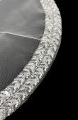 Feathered and Stoned Bridal Halay Handkerchief Chiffon Laser Flowered Bridal Halay Handkerchief
