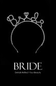 Zikron Stone Crown Hair Accessories Trend Design Wedding Bridal Henna						