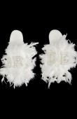 Bride Bride Slippers Party Bachelorette Feathered Slippers