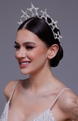 Zikron Stone Crown Hair Accessories Trend Design Wedding Bridal Henna						