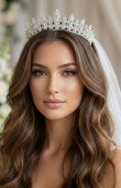 Bridal Crown Models Zircon Stone Wedding Engagement