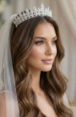 Bridal Crown Models Zircon Stone Wedding Engagement