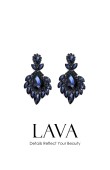 Crystal Stone Earrings Engagement Wedding Design Henna Stylish Earring Models