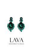 Crystal Stone Earrings Engagement Wedding Design Henna Stylish Earring Models