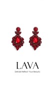 Crystal Stone Earrings Engagement Wedding Design Henna Stylish Earring Models