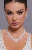 Zircon Set Necklace Wedding Henna Engagement Jewelry Set Models