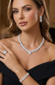 Zircon Set Necklace Wedding Henna Engagement Jewelry Set Models