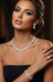 Zircon Set Necklace Wedding Henna Engagement Jewelry Set Models
