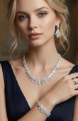 Zircon Set Necklace Wedding Henna Engagement Jewelry Set Models