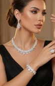 Zircon Set Necklace Wedding Henna Engagement Jewelry Set Models