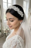 Bridal Crown Accessories Models Wedding Dress White Dress
