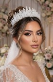 Hair Accessory Models with Zircon Stones for Weddings, Henna Nights, Engagements, and Brides