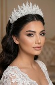 Hair Accessory Models with Zircon Stones for Weddings, Henna Nights, Engagements, and Brides