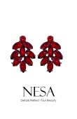 Crystal Stone Earrings Engagement Wedding Design Henna Stylish Earring Models