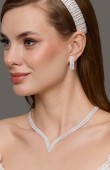 Zircon Set Necklace Wedding Henna Engagement Jewelry Set Models