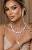 Zircon Set Necklace Wedding Henna Engagement Jewelry Set Models
