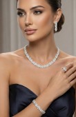 Zircon Set Necklace Wedding Henna Engagement Jewelry Set Models