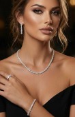 Zircon Set Necklace Wedding Henna Engagement Jewelry Set Models