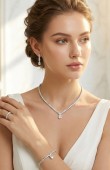 Zircon Set Necklace Wedding Henna Engagement Jewelry Set Models