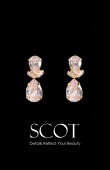 Zircon Stone Earrings Engagement Wedding Design Henna Earring Models Stylish