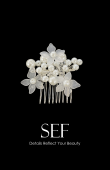Crystal Stone Hair Accessories Models Wedding Engagement hair comb
