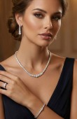 Zircon Set Necklace Wedding Henna Engagement Jewelry Set Models