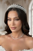 Bridal Crown Models Zircon Stone Wedding Engagement
