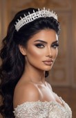 Bridal Crown Models Zircon Stone Wedding Engagement