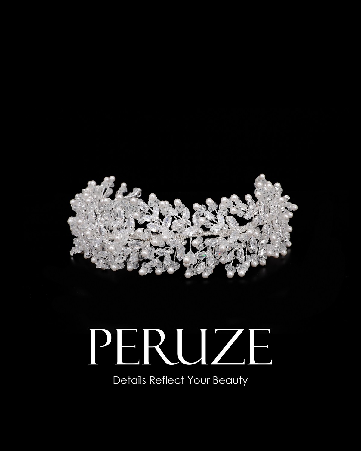 Peruze Zircon Stone And Crystal Beads And Pearls Hair Accessories Buy Now.