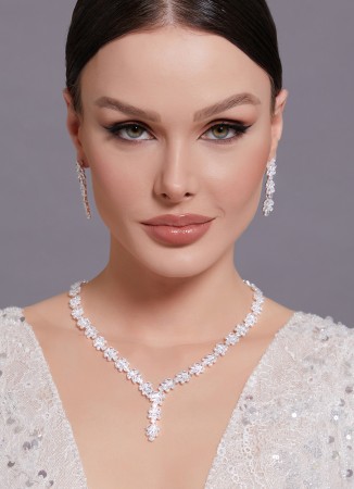 Zircon Set Necklace Wedding Henna Engagement Jewelry Set Models