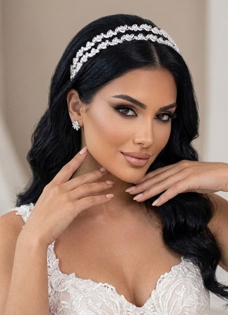 Zircon Stone Hair Accessories Models Design Wedding Henna Engagement Bride						